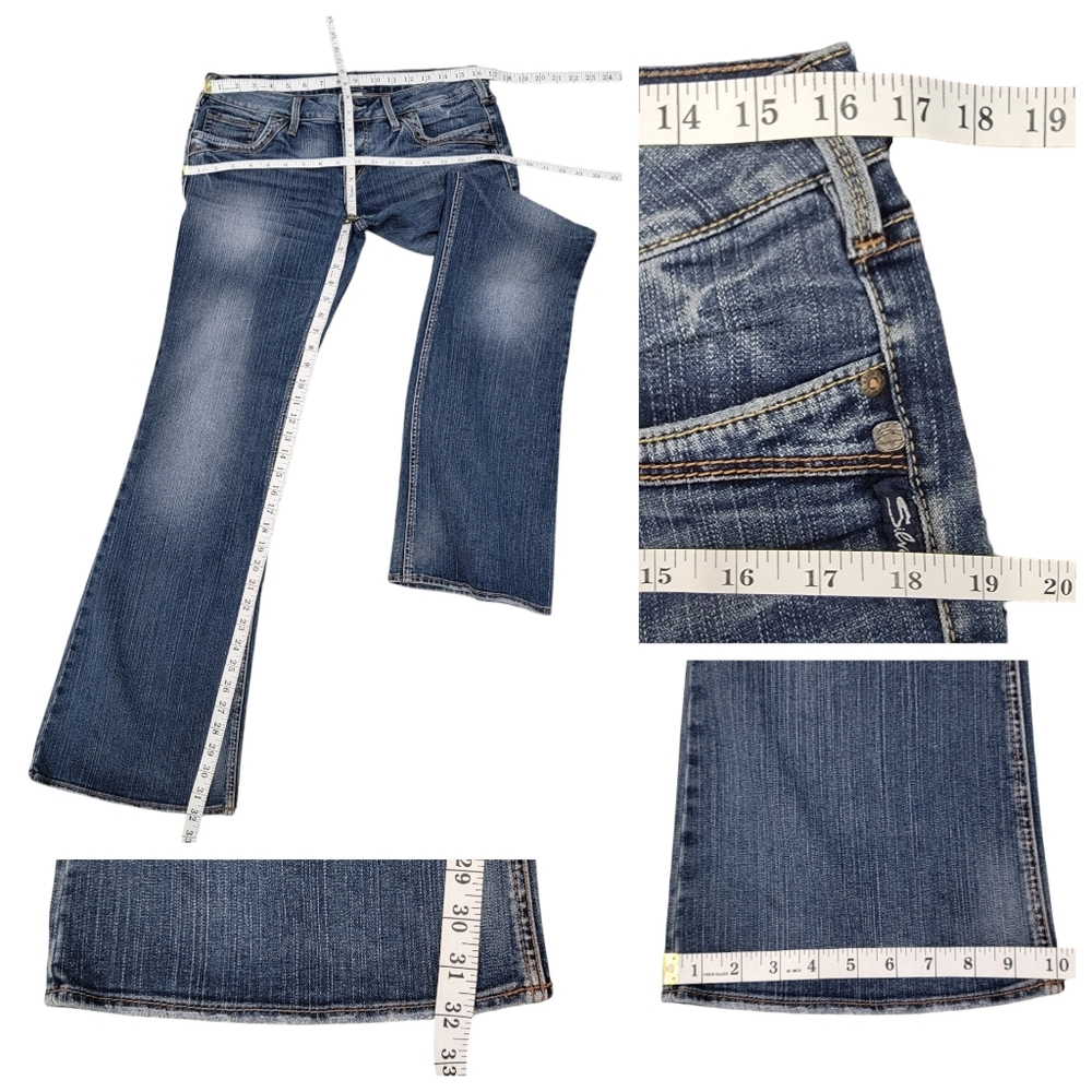 Silver Aiko Bootcut Jeans Blue Denim Y2K Festival Cowgirl Low Rise Women… - Picture 14 of 15